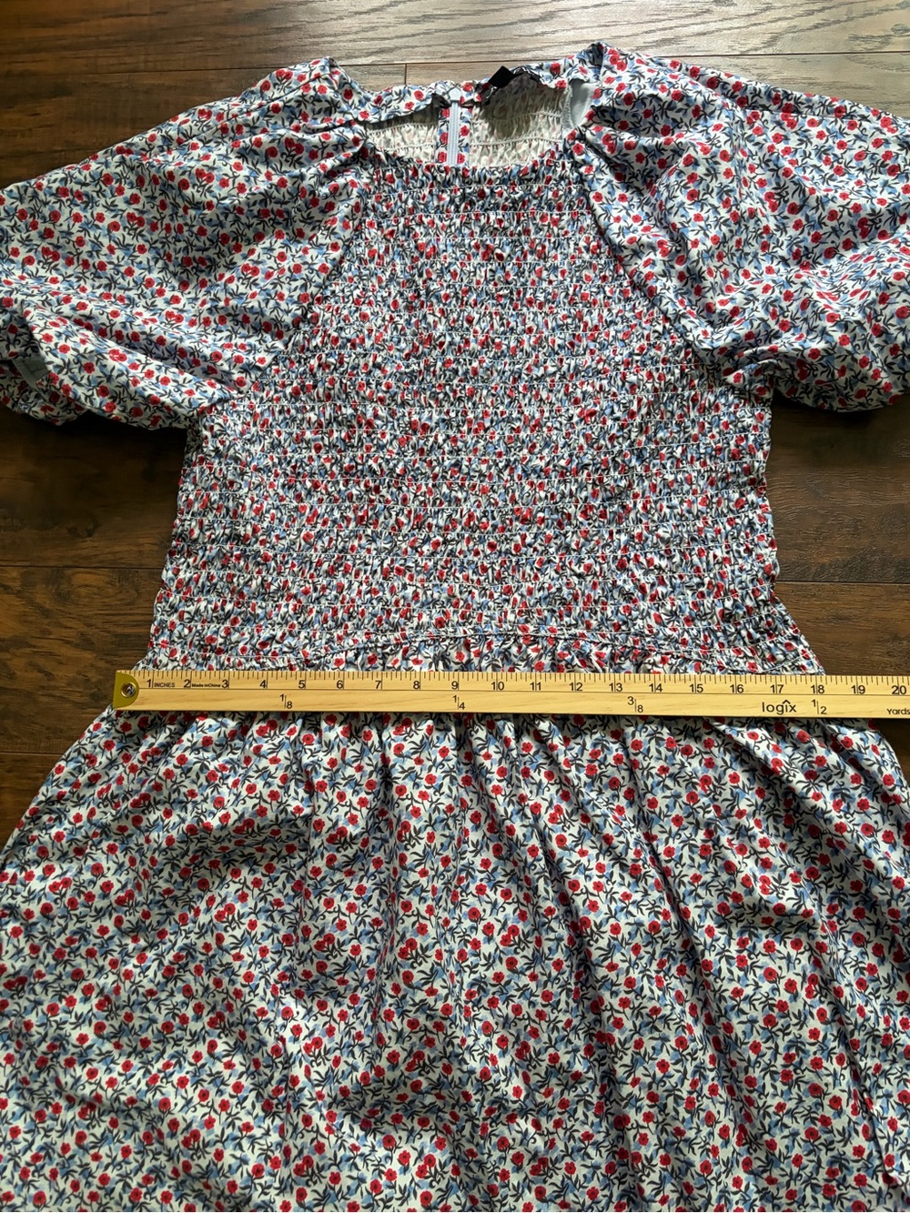 J. Crew Meadow Poppy Flower Cotton Poplin  Puff Sleeve Midi Dress - Picture 15 of 16